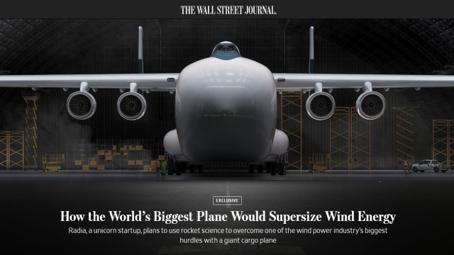 Amerykańska firma Radia zaprezentowała plany budowy największego w historii samolotu transportowego.