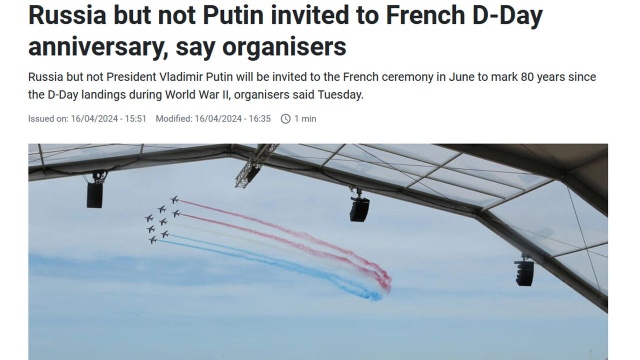Francja zaprosi rosyjską delegację na obchody 80. rocznicy D-Day, czyli lądowania aliantów w Normandii podczas drugiej wojny światowej.
