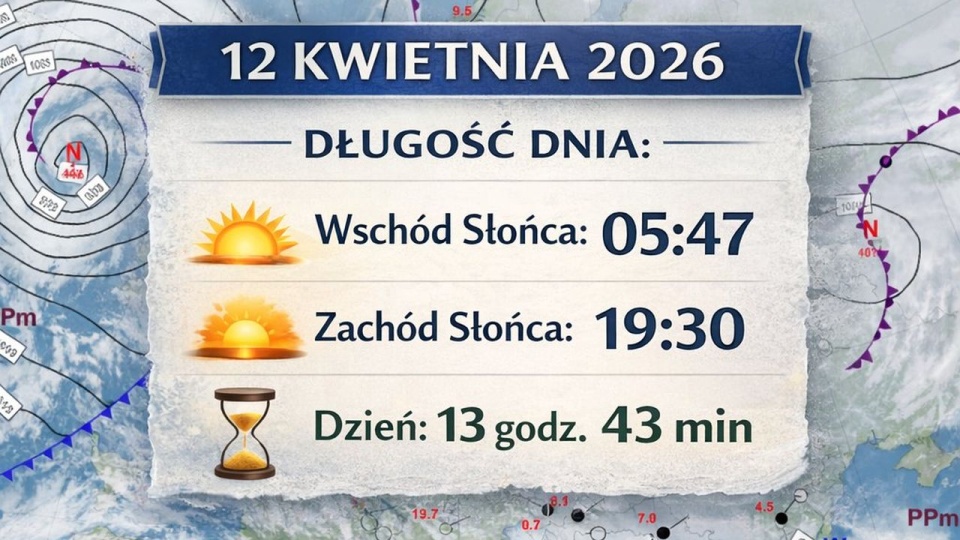 Prognoza pogody na 12 i 13 kwietnia