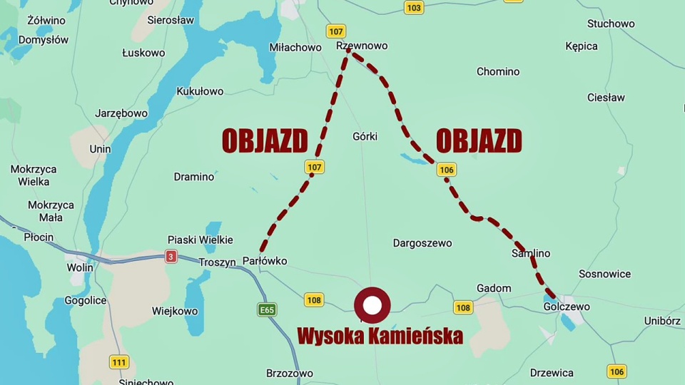 Zamknięty przejazd, będą wielokilometrowe objazdy