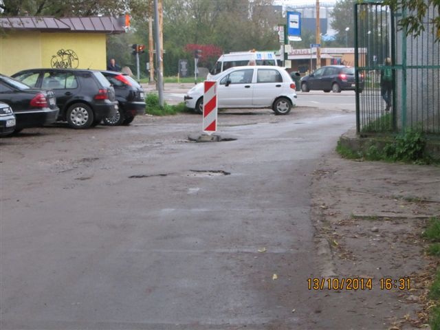 Bałagan na Budziszyńskiej i w okolicy - fot.słuchaczka 14.10.2014