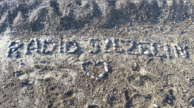 Napis na plaży 03.08.2015