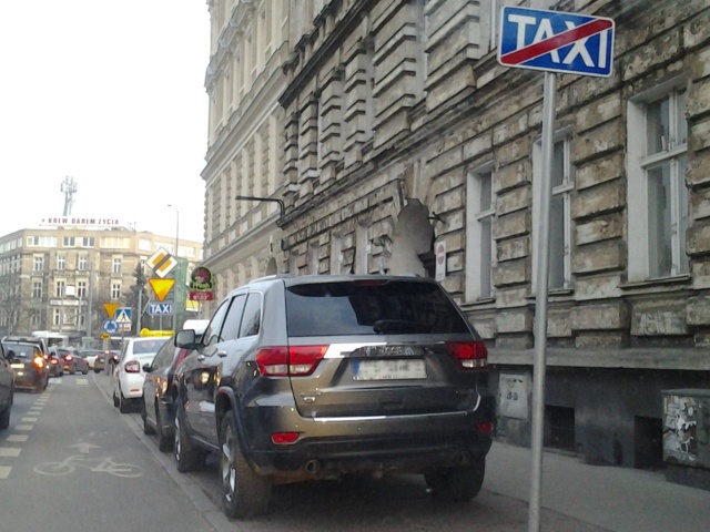 Parkowanie na postoju taxi 04.03.2016