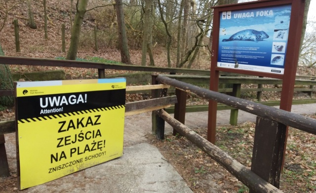 Zejście na plażę w Wisełce, fot. Marian Klasik, ikamien.pl 03.04.2017