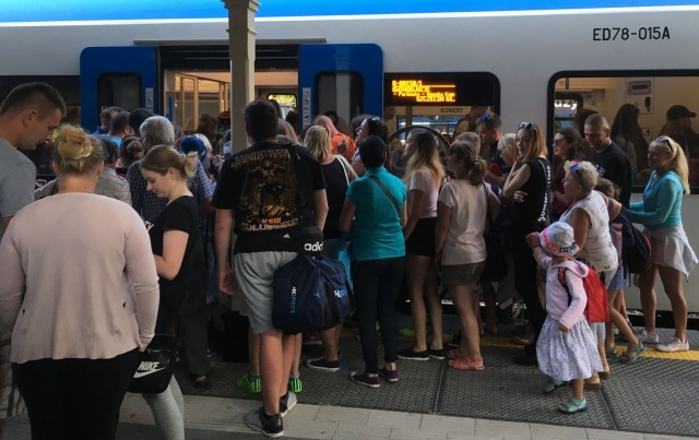 Pociąg na stacji w Międzyzdrojach 20.07.2017