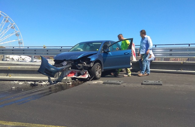 Wypadek na Trasie Zamkowej fot. Słuchacz, pan Paweł 08.06.2018