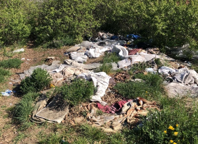 Śmieci przy szpitalu na Unii Lubelskiej, fot. Słuchacz 24.04.2019