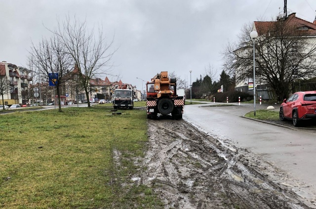 Trawnik przy ul. Duńskiej 27.12.2019