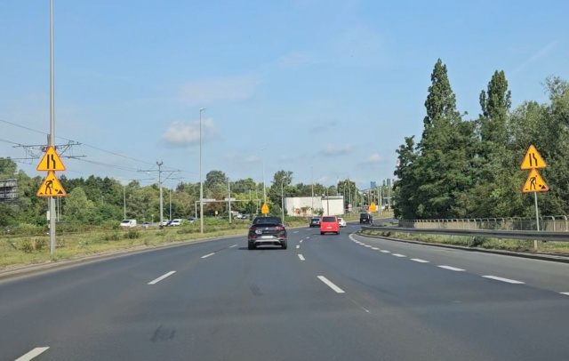 Zwężenie przy Basenie Górniczym, fot. Sławomir Orlik, PR Szczecin 28.07.2025