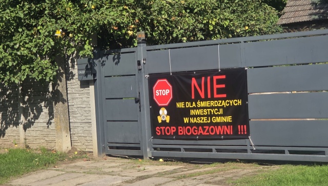 Protest przeciwko biogazowni w Chlebówku, w gm. Stara Dąbrowa, fot. Suchaczka, pani Agnieszka 23.09.2025