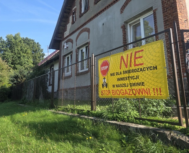 Protest przeciwko biogazowni w Chlebówku, w gm. Stara Dąbrowa, fot. Suchaczka, pani Agnieszka 23.09.2025
