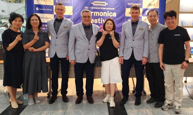 Jurorzy 11th Seoul International Harmonica Festival 2025 w Korei. Fot. Materiały prasowe Animato Muzycy Tria Animato jurorami Międzynarodowego Festiwalu Harmonijki Ustnej w Seulu [ROZMOWA, ZDJĘCIA]