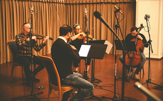 Baltic Neopolis Quartet nagrywa płytę pt. „Kompozycje szczecińskie” vol. 2 w Sali Bogusława Zamku Książąt Pomorskich w Szczecinie. Fot. Materiały prasowe Baltic Neopolis Orchestra Baltic Neopolis Quartet nagrał płytę „Kompozycje szczecińskie” vol. 2 [ROZMOWA, ZDJĘCIA]