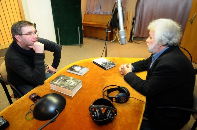 Konrad Wojtyła i Jerzy Illg, fot. [PRS] Jerzy Illg o przyjaźni z Miłoszem oraz o jego twórczości