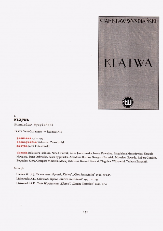 Plakat "Wesela" z 1991 roku, fot. [PRS] Robert Cieślak - "Teatr Anny Augustynowicz"