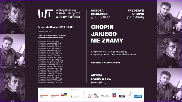 Projekt graficzny Piotr Nikodem Wardziukiewicz. Materiały prasowe Stowarzyszenia Pierwszorzędnych Inicjatyw. jpg Międzynarodowy Festiwal Muzyczny WIELCY TWÓRCY 2024 w Ukrainie [ROZMOWA, ZDJĘCIA]