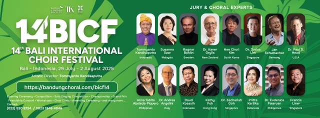 Jury 14. Bali International Choir Festival BICF 2025 w Indonezji. Fot. Materiały prasowe Festiwalu Azjatyckie wojaże Chóru Politechniki Morskiej [ROZMOWA, ZDJĘCIA]