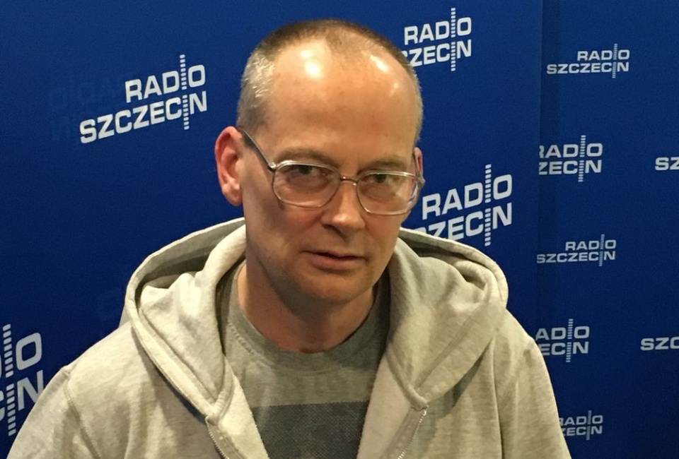 Michał Zabłocki w magazynie "Trochę Kultury", fot. Konrad Wojtyła [Radio Szczecin]