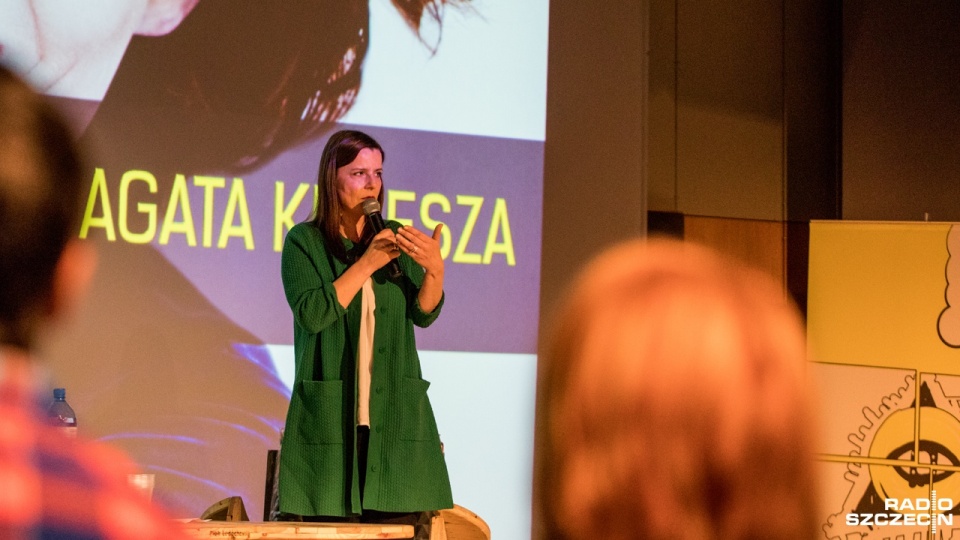 Spotkanie z Agatą Kuleszą w S1 Radia Szczecin. Fot. Weronika Łyczywek [Radio Szczecin]