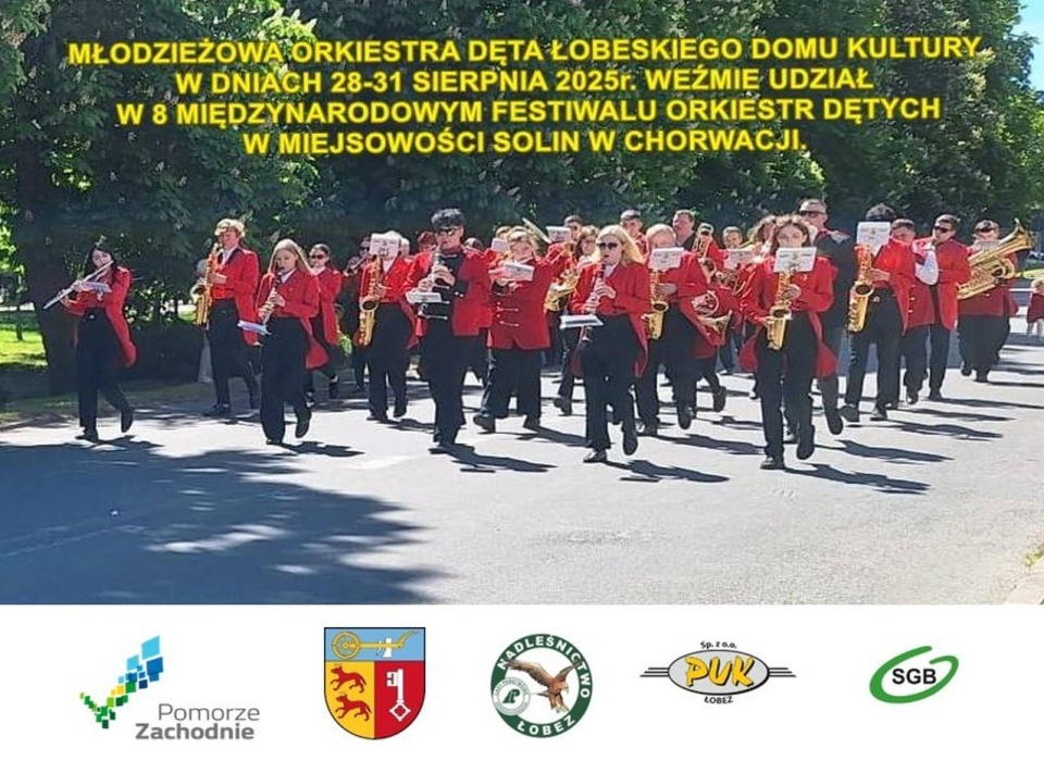Młodzieżowa Orkiestra Dęta z Łobza jedzie na Festiwal do Chorwacji.