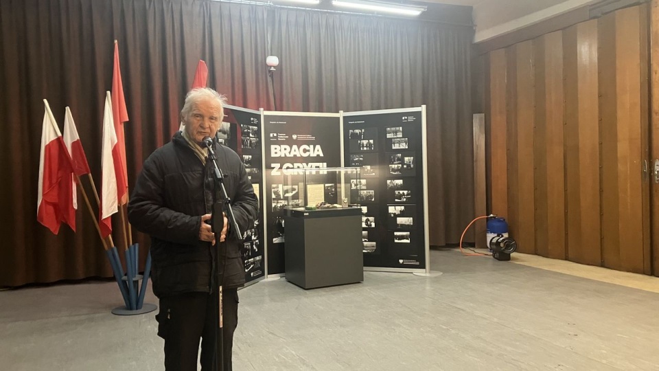 Mieczysław Ustasiak - przewodniczący strajku okupacyjnego wziął udział w upamiętnieniu 13 Grudnia. Fot. Małgorzata Frymus