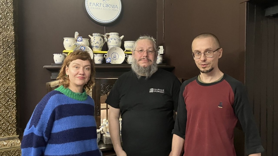 Kinga Chomać-Piechota, Maciej Burdzy i Grzegorz Ośródka w Studiu rzeczy pieknych. Fot Małgorzata Frymus