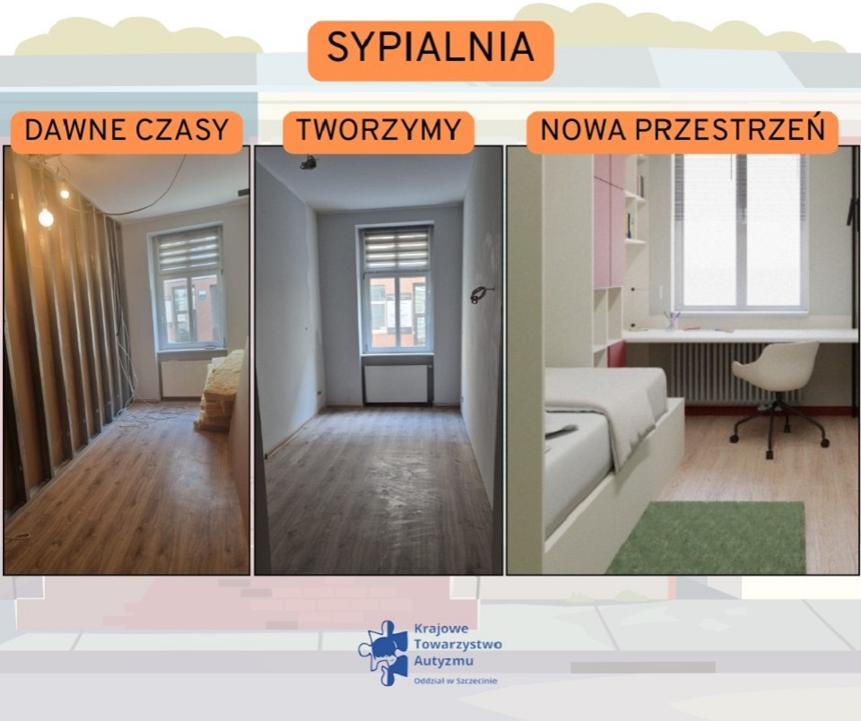 Mieszkanie treningowe - sypialnia KTA Szczecin