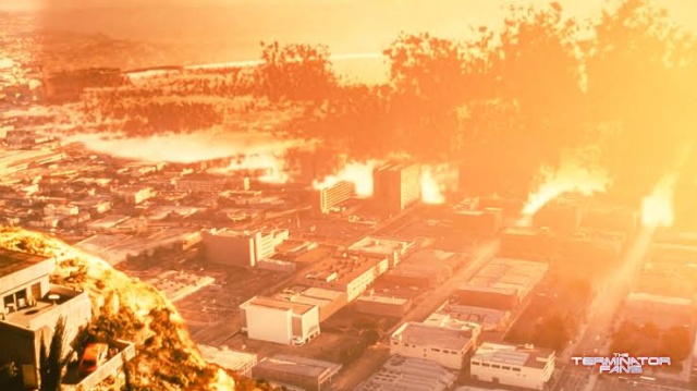 Zagłada L.A. kadr z filmu Terminator: Dzień sądu Ostatecznego. mat FB/terminatorfans Suma wszystkich strachów.