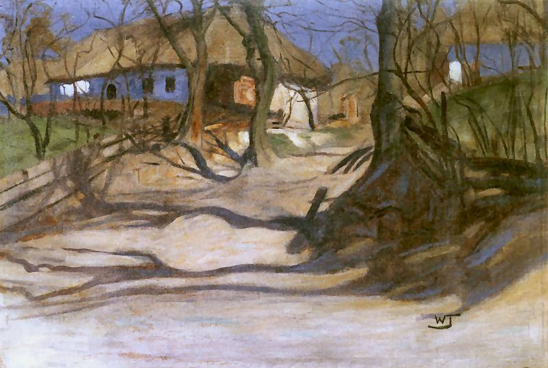 Wiosna, ok. 1909. Olej na płótnie, 68 x 98,5 cm. Muzeum im. Stanisława Fischera w Bochni.