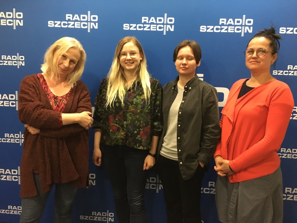 Od prawej: Weronika Fibich, Olesja Nezhywa, Paula Rudź i Agata Rokicka. Fot. Radio Szczecin