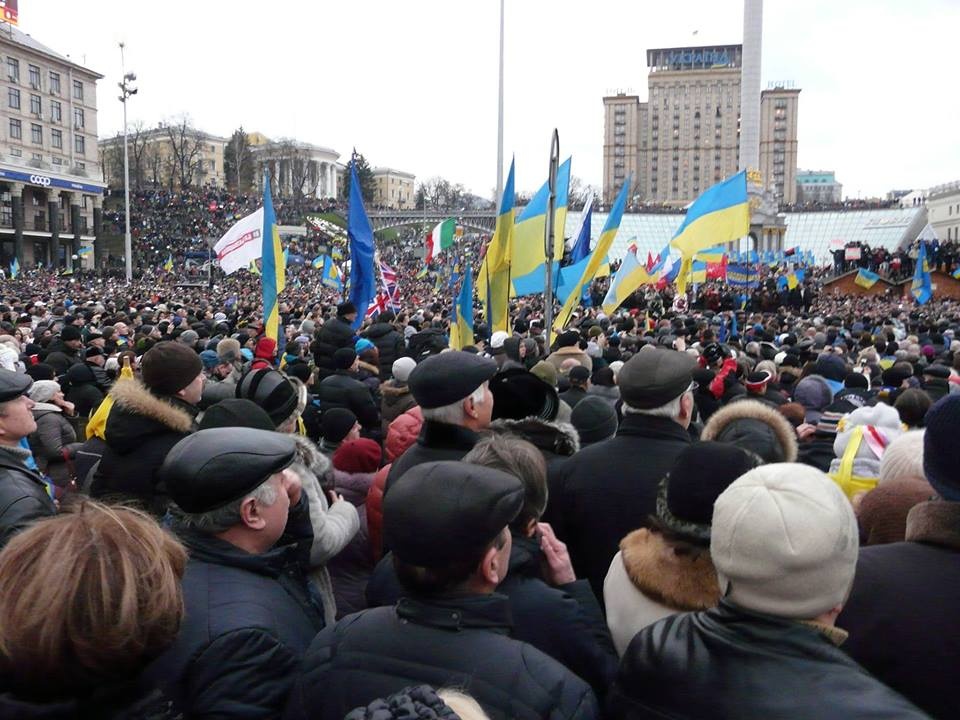 Kijów protestujący [fot: Ania Malitska]