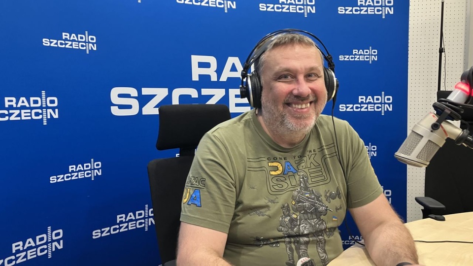 Yevhen Stepanenko w Radiu Szczecin. Fot. Małgorzata Frymus