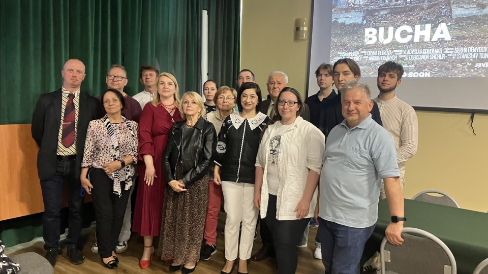 Koło Naukowe Ukrainistyki "Czerwona Ruta" Uniwersytetu Szczecińskiego i Związek Ukraińców w Polsce oddział w Szczecinie zaprosili do Domiłki na pokaz filmu "Bucza" Stanislava Tiunova. Fot. Małgorzata Frymus