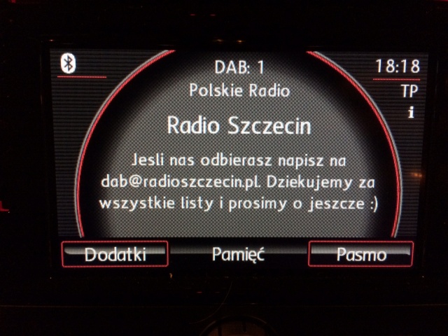 Radio Szczecin w odbiorniku samochodowym Zdjęcia od naszych słuchaczy