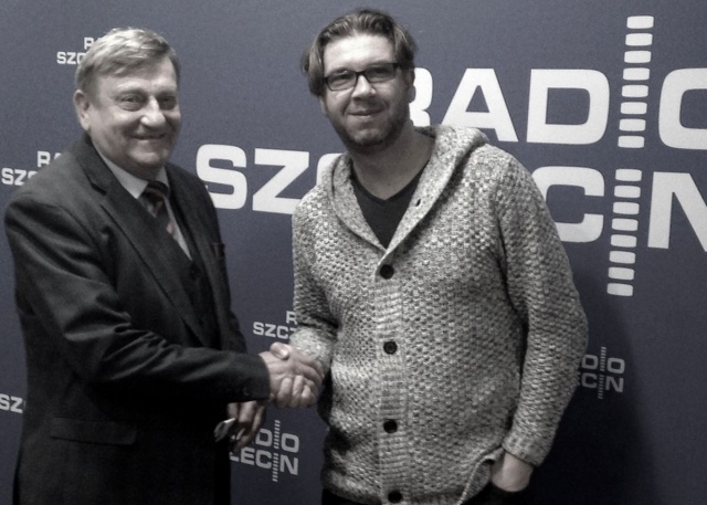 Mirosław Hermaszewski i Konrad Wojtyła fot. Janusz Wilczyński [Radio Szczecin] Hermaszewski: popieram inicjatywę budowy pomnika upamiętniającego ofiary Rzezi Wołyńskiej [ROZMOWA]