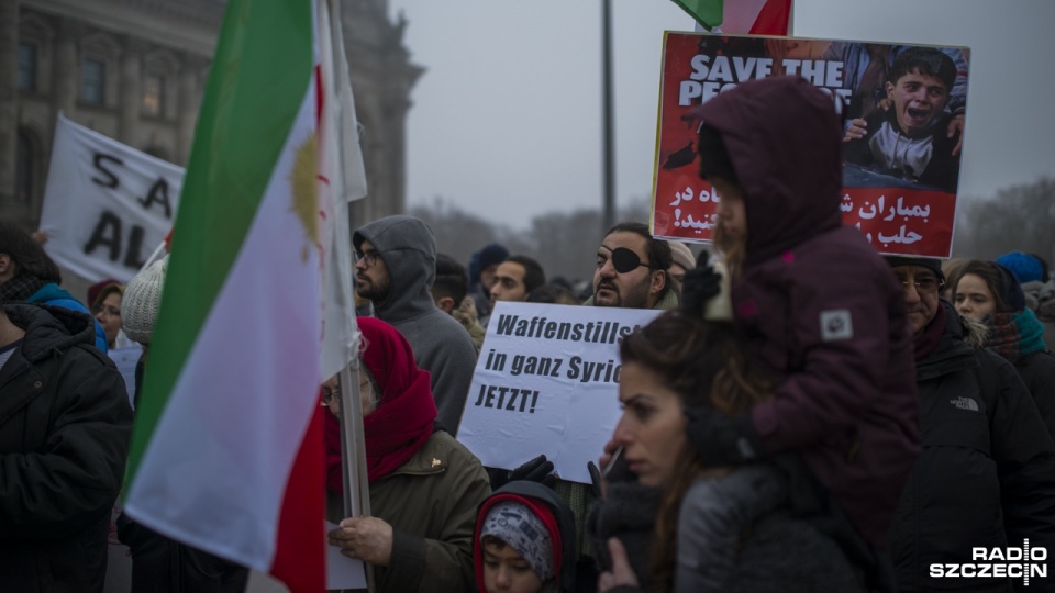 Berliński protest przeciwko wojnie w Syrii. Fot. Marek Kowalczyk [Radio Szczecin/Archiwum]
