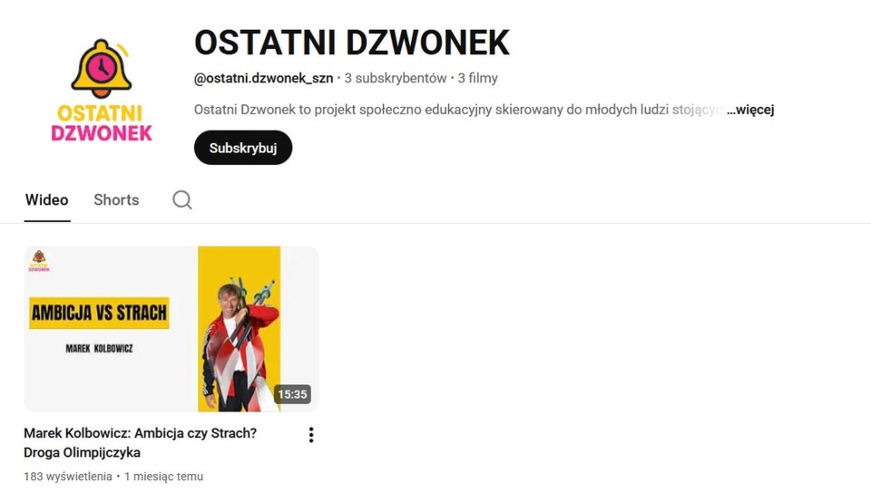 Źródło: www.youtube.com/@ostatni.dzwonek_szn