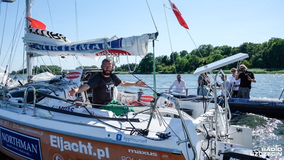 Powitanie Szymona Kuczyńskiego w Kamieniu Pomorskim. Fot. Wojciech Ochrymiuk [Radio Szczecin]