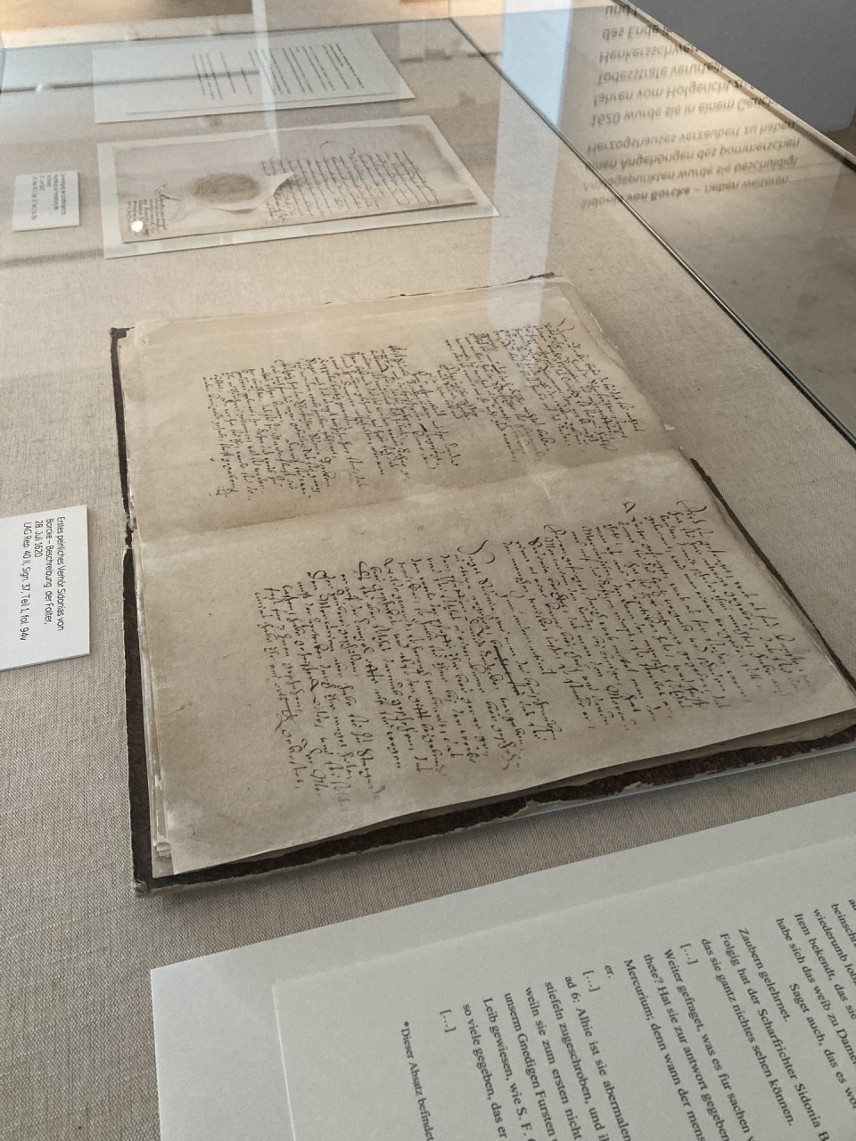 Akta procesowe Sidonii von Bork – zaprezentowano kilka lat temu w Greifswaldzie, fot. Joanna Skonieczna