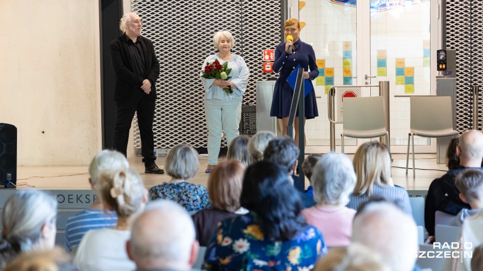 fot. Robert Stachnik, otwarcie wystawy w MTiK w Szczecinie, na zdjęciu: Wojciech Feliński, Urszula Kwietniewska-Łacny, Sabina Wacławczyk