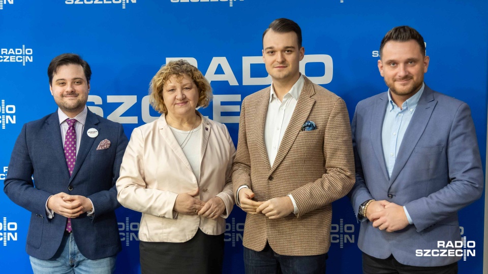 Renata Łażewska, Stanisław Kaup, Krzysztof Romianowski, Dariusz Olech. Fot. Robert Stachnik [Radio Szczecin]