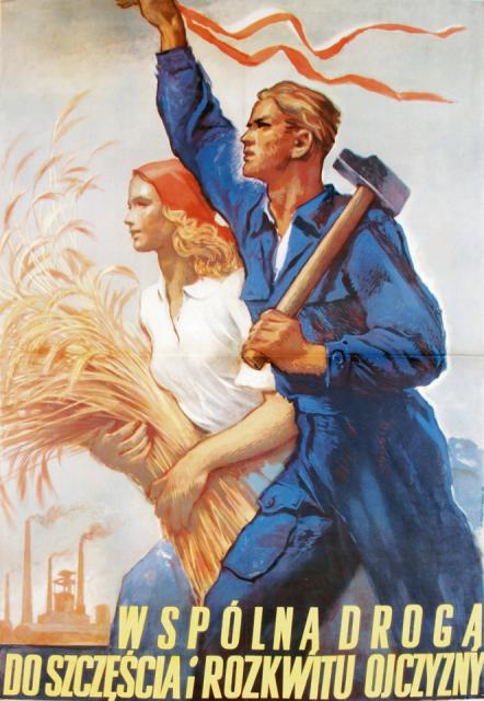 Plakat propagandowy czasów PRL