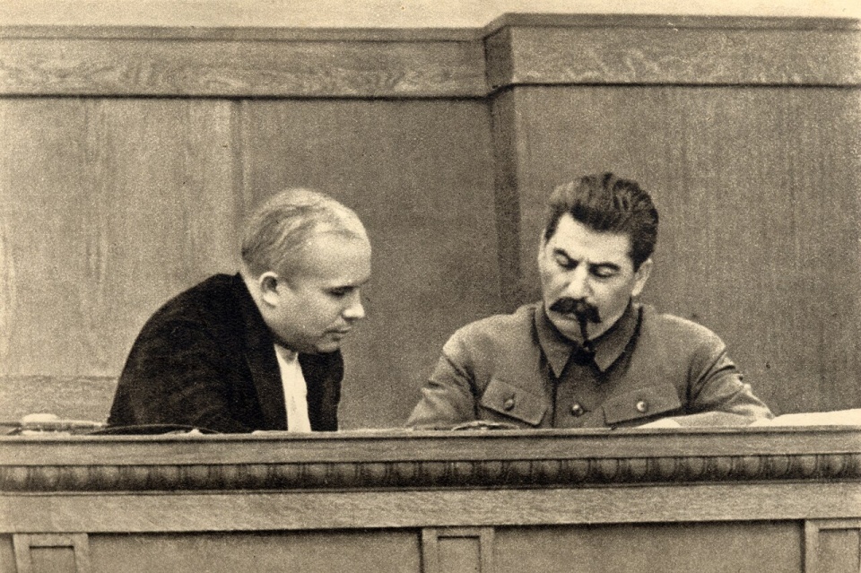 Józeg Stalin i Nikita Chruszczow w 1936 roku. Fot. wikipedia.org