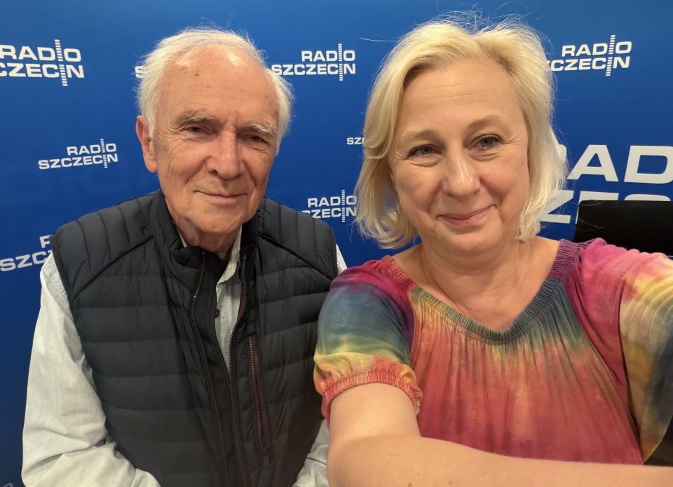 Marian Kalemba i Agata Rokicka po ostatniej audycji z cyklu "Rozmowy nieuczesane"
