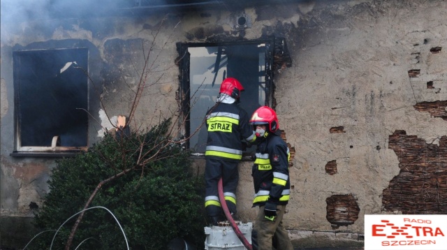 Pożar w Baniach przy ulicy Sosnowej. Fot. Marcin Kokolus 
