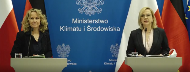 Minister Szteffi Lemke i Minister Anna Moskwa. Źródło Ministerstwo Klimatu i Środowiska 