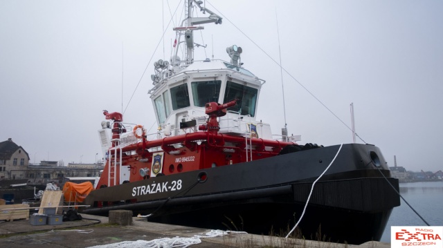 Nowy statek pożarniczy otrzymał Zarząd Portu Szczecin i Świnoujście. Fot. Wojciech Ochrymiuk 