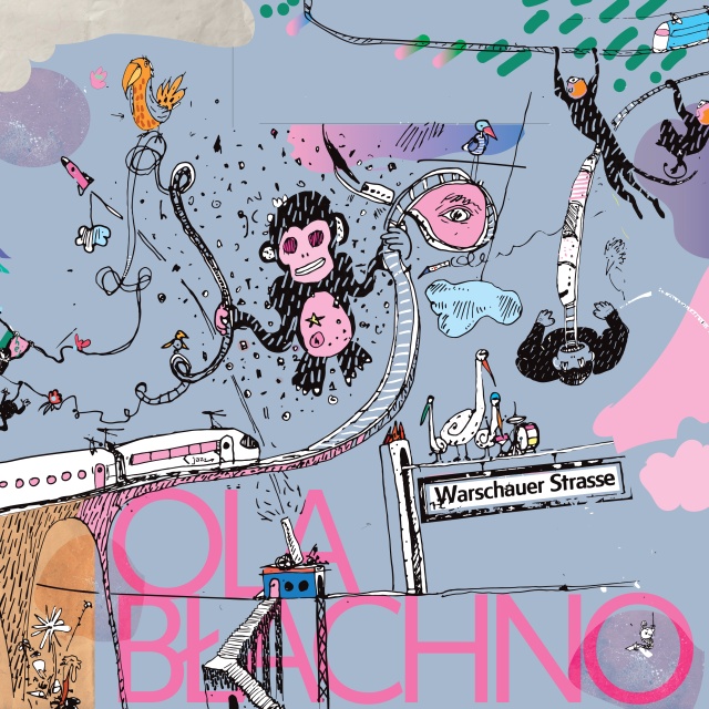 Awers okładki płyty „Warschauer Strasse” Oli Błachno. Projekt graficzny Michał Bryndal. Fot. [Materiały prasowe Agencji Muzycznej Polskiego Radia] Ola Błachno | „Warschauer Strasse”, to Jej najnowszy album [ROZMOWA, ZDJĘCIA]