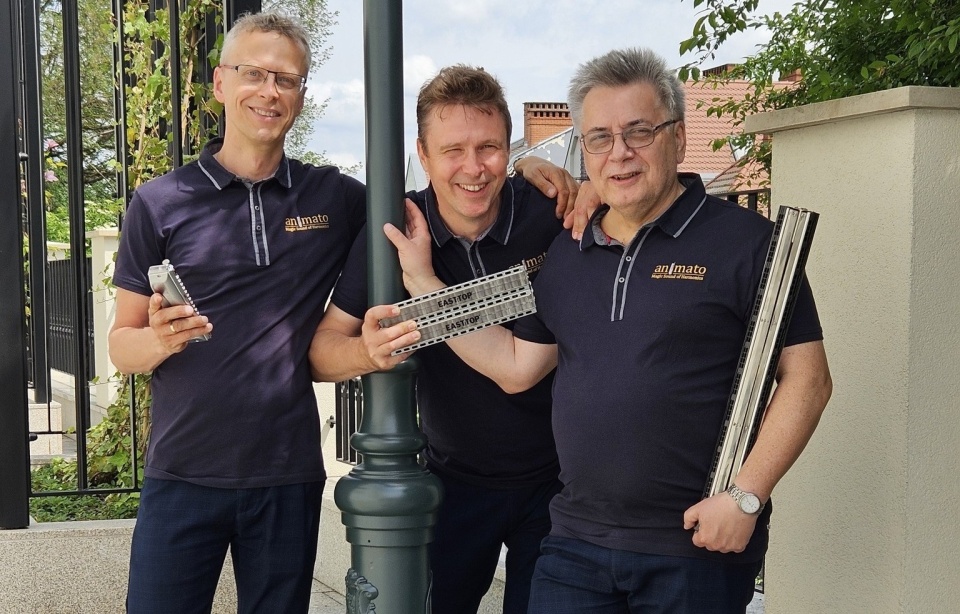 Piotr Bieliński – harmonijka akordowa (od lewej), Marek Jaroszyński – harmonijka chromatyczna, Piotr Włodarczyk – harmonijka basowa z Tria Harmonijek Ustnych „Animato”. Fot. Materiały prasowe zespołu