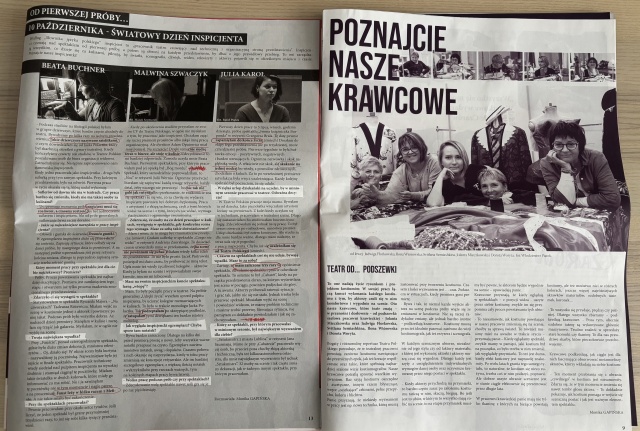 Kwartalnik "Wieczór w Teatrze". Fot. Mariusz Tałajkowski 